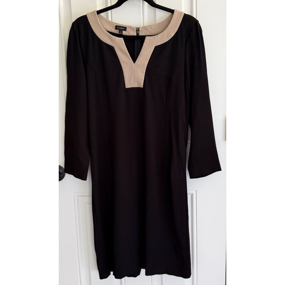 Talbots Women's Long Sleeve Black Tunic Dress size 8